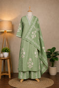 Sage Green Floral Printed Suit Set