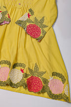 Bright Yellow Floral Embroidered Co-ord Set