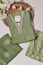 Sage Green Floral Printed Suit Set