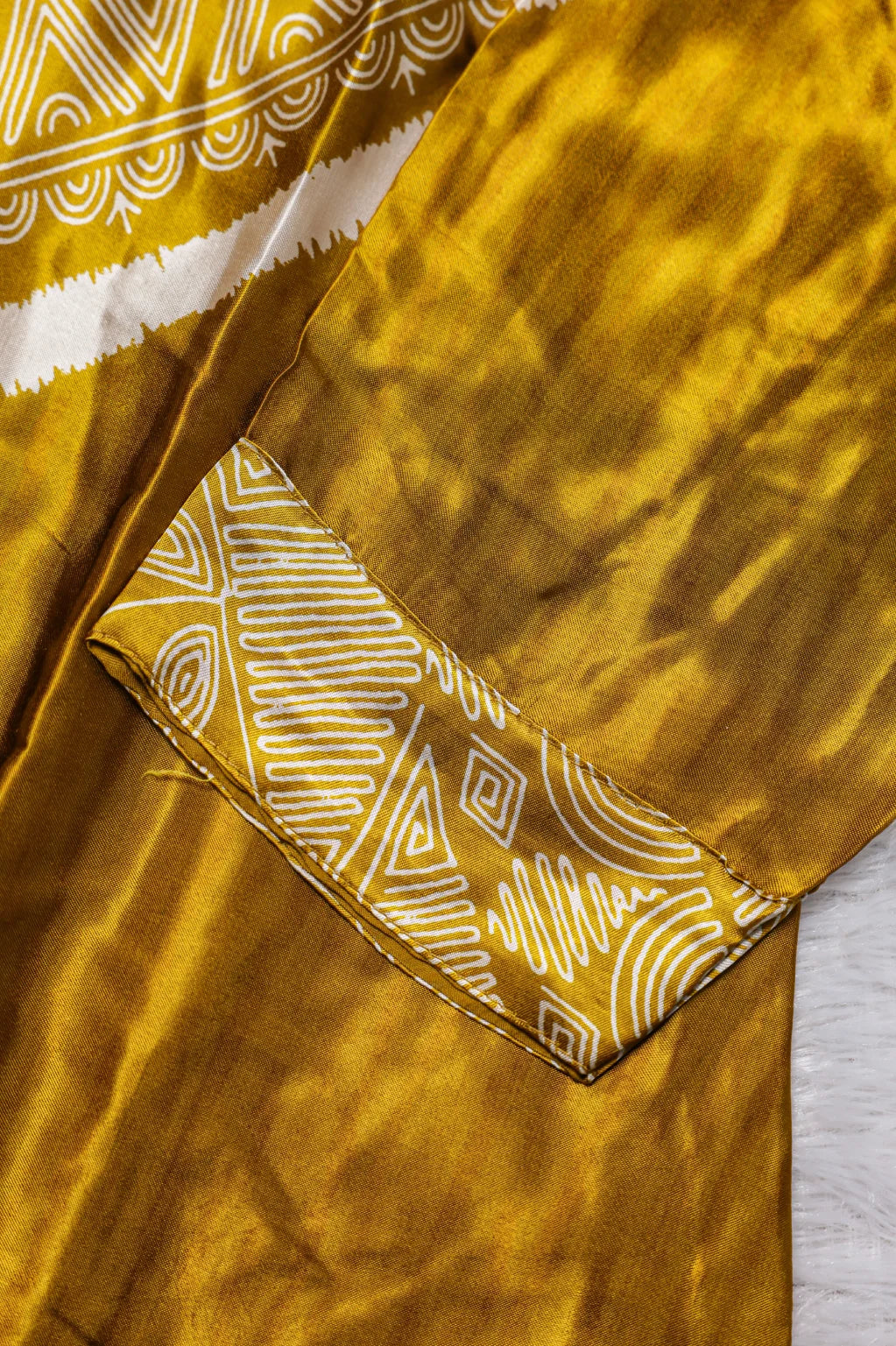 Mustard Geometric Printed Kurta and Pant Set