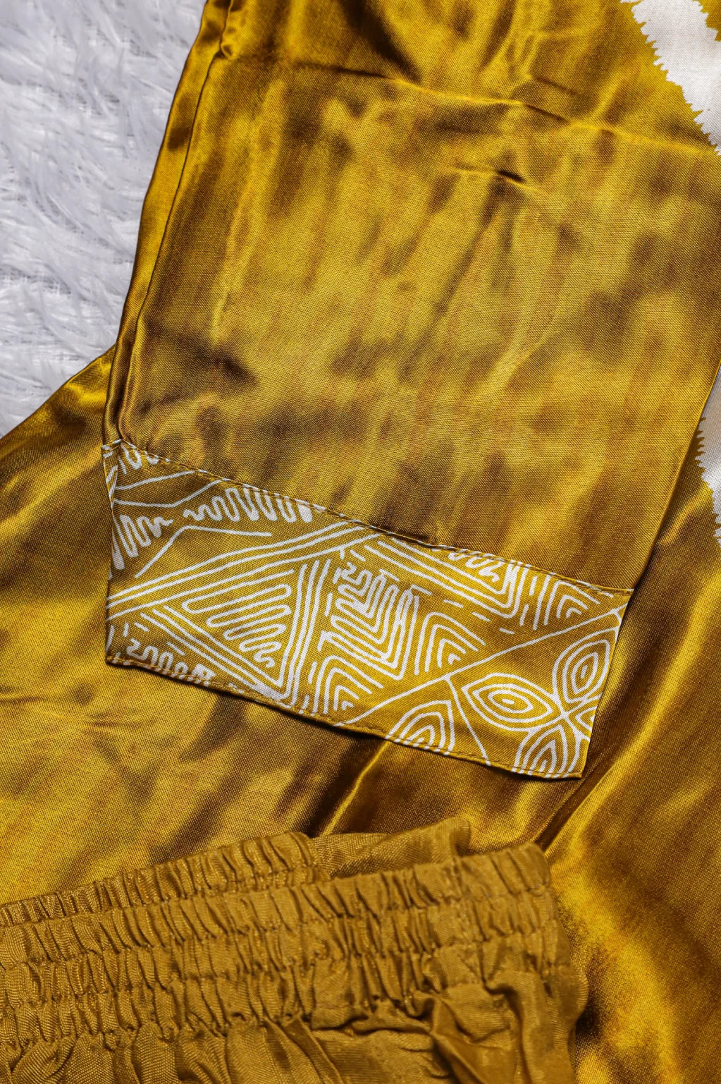 Mustard Geometric Printed Kurta and Pant Set