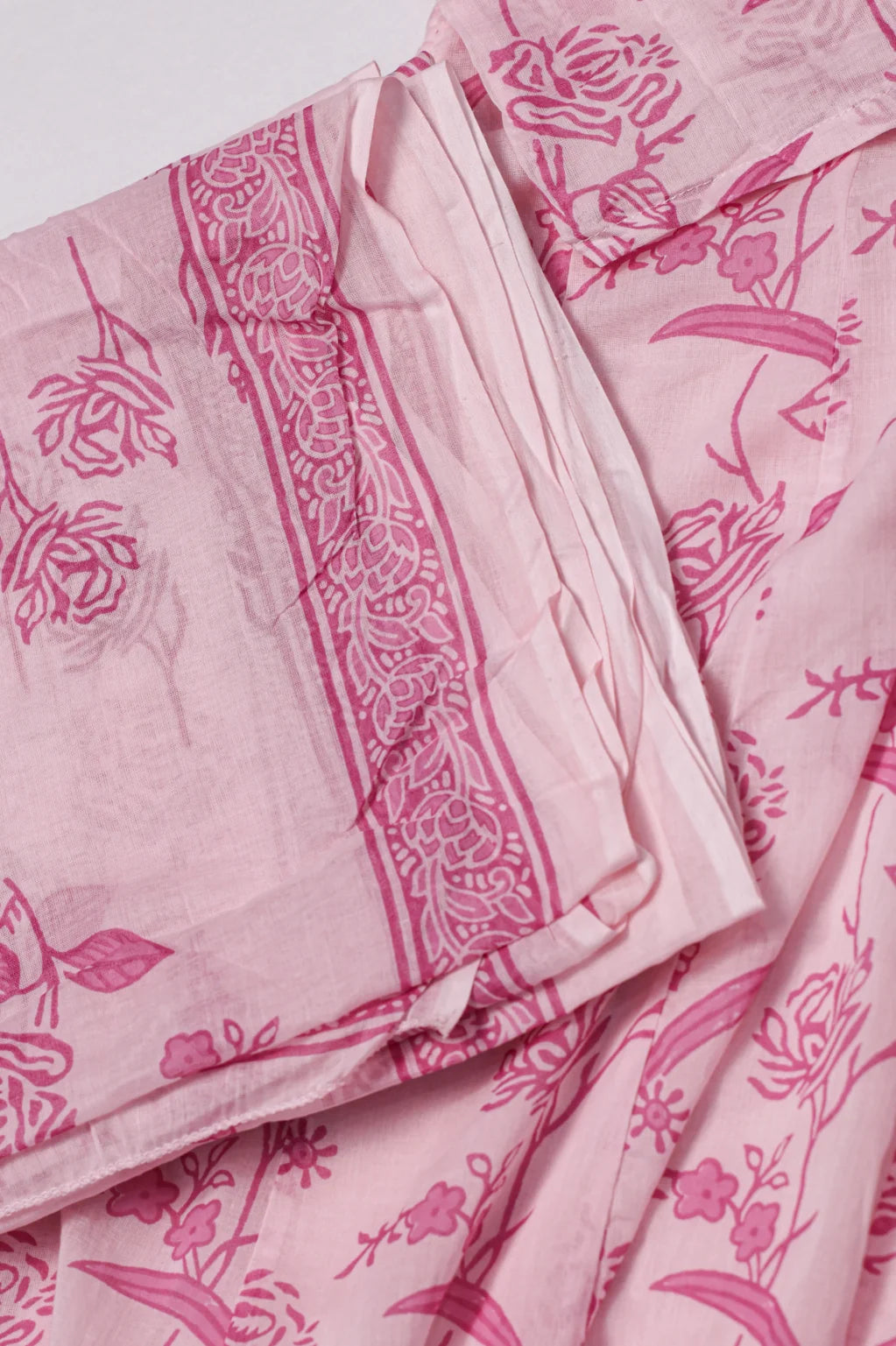 Light Pink Floral Anarkali Suit Set for Women