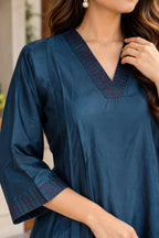Navy Blue 2-Piece Coord Set for Women
