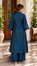 Navy Blue 2-Piece Coord Set for Women