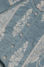 Light Blue Floral Printed Kurta Set