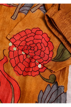 Mustard Floral Printed Kurta Set