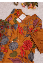 Mustard Floral Printed Kurta Set