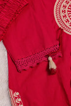 Pink Embroidered Suit Set
