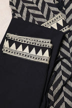 Black & White Printed Kurta Set for Women