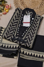 Black & White Printed Kurta Set for Women