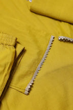 Mustard Yellow Asymmetric Kaftan Style Co-ord Set