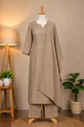 Mocha Beige A-line Straight Kurta Set