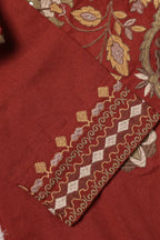 Rust Orange Embroidered 3-Piece Kurta Set