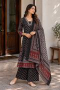 Ajrakh Printed Cotton Anarkali Kurta Set for Women